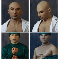 Masque de tête en silicone intégral pour homme jeune, visage européen, beau, pour travestissement, fête d'Halloween, mascarade, déguisement