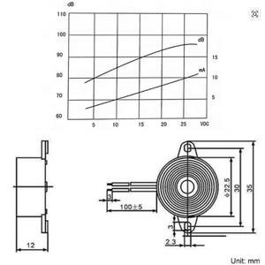 Sirène d'alarme électronique SFM-27 DC 3-24V, buzzer piézoélectrique actif, 95 dB, haut-parleur à bip continu - Product Image 6