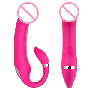Masturbateur vibrant double tête en forme <span class=keywords><strong>de</strong></span> C avec 10 fréquences <span class=keywords><strong>de</strong></span> vibration, recharge magnétique USB, pour femme - Product Image 2