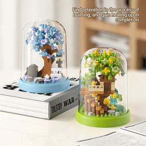 Bloques de Construcción para Niños, Juguetes Educativos, Adornos de Juego Modernos, Bloques de Construcción de Casa del Árbol de Sakura para las Cuatro Estaciones - Product Image 3
