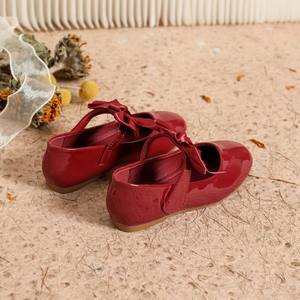 รองเท้าเจ้าหญิงส้นนิ่มผูกเชือกแนวย้อนยุคสำหรับเด็กผู้หญิงรองเท้าแฟชั่นสำหรับการแสดงบนเวทีปาร์ตี้ - Product Image 4
