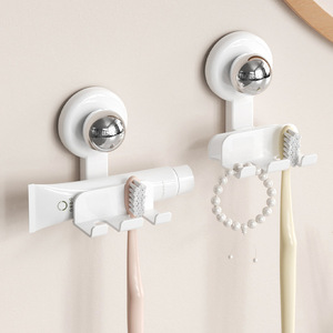 Suction Cup Toothbrush Holder Wall Mounted No Drill Bathroom Electric Toothbrush Drainer Rectangular Easy To Clean - Product Image 2