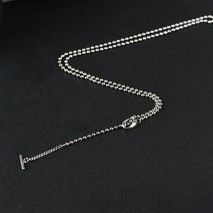 Women's Trendy S925 Genuine Sterling Silver Geometric Bead Necklace <strong>Fashion</strong> <strong>Accessory</strong> for Anniversaries and <strong>Other</strong> Occasions - Product Image 3