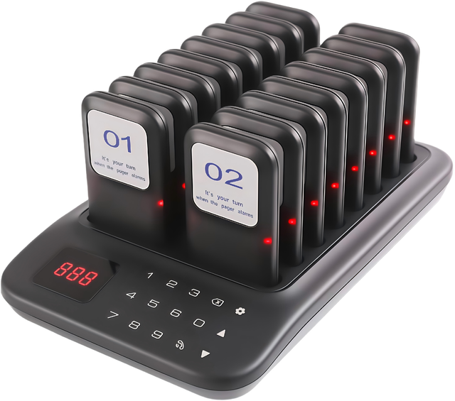 Multi-scene 16-User 300m Range Wireless Calling Pager System for Cafe Restaurant Hospital Nursing Home Clinic & Church