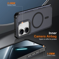Coque de téléphone avec airbag à quatre coins, anti-chute, clés métalliques, objectif magnétique, charge sans fil pour Xiaomi Poco X8 Pro 5G