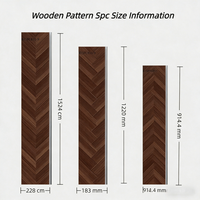Prix d'usine – Nouveau revêtement de sol hybride SPC en vinyle PVC de luxe, résistant aux rayures, aspect bois foncé, 4mm 5mm, parquet chevron en chevrons