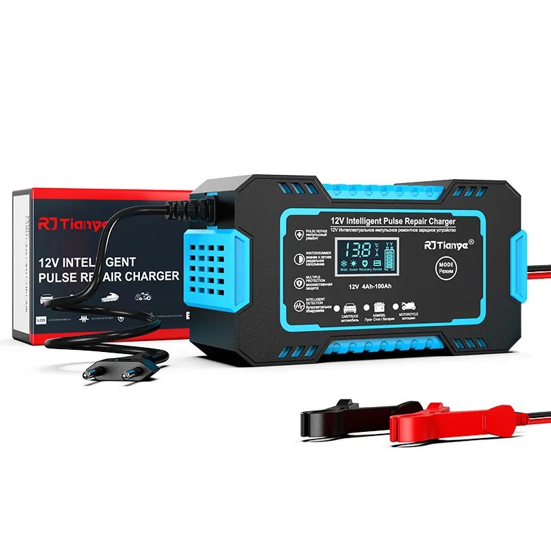 Reasonable Price 4 Color Car Intelligent Pulse Repair Battery Charger 12v