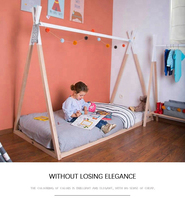 Lit pour bébé sur mesure chambre à coucher chambre d'enfant cadre de tente sol en bois lit Montessori pour enfants bambins