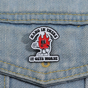 Engelse Citaten Emaille Spelden Grappige Gemarkeerde Woorden Broches Metalen Revers Badge Mode-Accessoires Sieraden Groothandel - Product Image 1