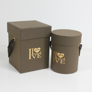 Combinazione quadrata rotonda portatile ti amo regalo confezione di fiori negozio di fiori - Product Image 2