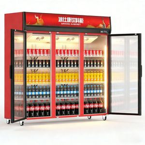 Equipo de Refrigeración Comercial de 3 Puertas, Refrigerador Vertical, <span class=keywords><strong>Vitrina</strong></span> Refrigerada, Refrigerador Usado en Supermercados, Congelador Comercial - Product Image 6