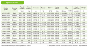 110vac 21W Industrial 120x120x38mm Ac Axial Cooling Fanas - Product Image 4
