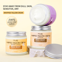 Crème de suif biologique à marque privée, hydratante pour les mains, au miel de Manuka, fouettée, issue de suif de bétail nourri à l'herbe, Halal