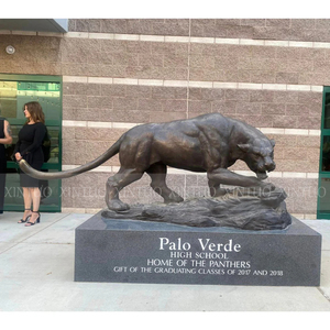 Di alta qualità arte decorazione pantera nera sulla Prowl statua per la vendita a grandezza naturale statua animale statua in ottone - Product Image 4