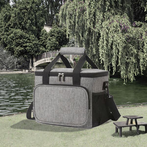 กระเป๋าเก็บความเย็นแบบมีหูหิ้ว ปรับสายสะพายได้ สองชั้น กันน้ำ ใช้ซ้ำได้ สำหรับปิกนิกชายหาด โรงเรียน หรูหรา สกรีนโลโก้ได้ - Product Image 3