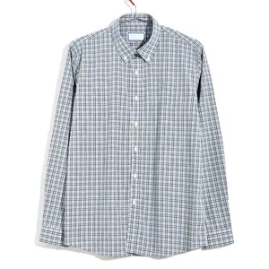 Button Up Shirt Men Button Up Shirt Mens Wholesale Spring New Design Plaid Cotton Long Sleeve Plus Size Shirt