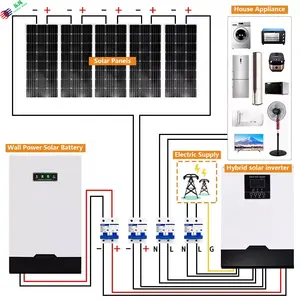 10KW 15KW 20KW 30KW 120V 230V Komplettes Photovoltaik-Solars ystem 20kva Solarpanels-Kit für zu Hause
