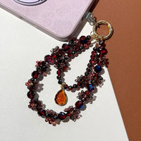Breloque de téléphone en cristal électroplaqué de luxe, exquise, porte-clés de sac haut de gamme, pendentif pour femme