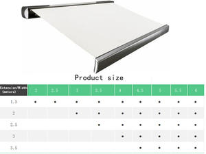 Wandgemonteerde Waterdichte Gemotoriseerde Intrekbare Acryl Volledige Cassette Aluminium Vouwbare Arm Dak Luifels - Product Image 4