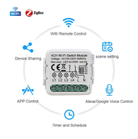Tuya SMARSECUR Modul Catu Daya Sakelar Mini Smart Switch Zigbee 2 Arah Wifi Modul Sakelar Relay Pintar Tanpa Netral
