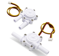 Capteur de débit d'eau liquide OEM SEA DIJIANG, précision 3%, en forme de U, en acier inoxydable S304 et POM, débitmètre à turbine 0,3-10L/min pour purificateur d'eau