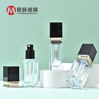 Botol Kaca Kosmetik Perawatan Kulit Makeup Bb Cream 30ml dengan Pompa Tekan untuk Kemasan Krim Cair Foundation Kosong