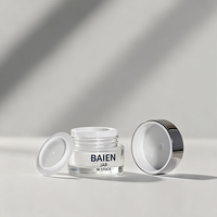 En stock petit pot vide en plastique 3g pot cosmétique transparent de forme ronde pot de crème pour les yeux et les soins de la peau transparent avec couvercle