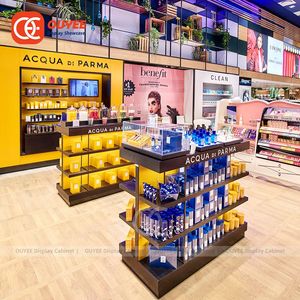 Duty-Free LED <strong>Lighting</strong> <strong>Design</strong> for Showroom Perfume Shop Decoration with Wine Shelves Display Elegant Duty-Free Shelf <strong>Concept</strong> - Product Image 1