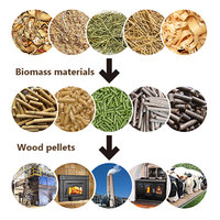 Machine à granulés de bois à haute productivité et auto-lubrifiante de 220 kW pour usage intensif / Moulin à granulés vertical avec roulement de moteur
