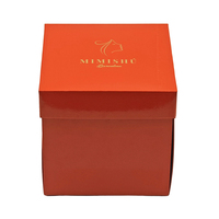 Boîte cadeau rigide multicouche orange brillante avec couvercle, personnalisable avec logo en feuille d'or, album photo DIY haut de gamme et écologique, boîte surprise à ouverture explosive