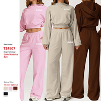 Ensembles de survêtements d'hiver à capuche personnalisés de haute qualité, amples, pour le jogging en extérieur, vêtements de sport pour femmes, tenues de course et de fitness