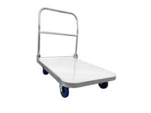 50*70cm RVS Opvouwbare Boodschappenkar met Rolwielen, Draagvermogen 200kg, RVS Handkarren & Trolleys - Product Image 4