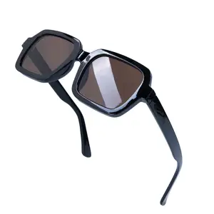 VISOONE क्लासिक रेट्रो स्क्वायर पोलराइज्ड धूप का चश्मा यूवी प्रोटेक्शन के साथ महिला पुरुष ठाठ ब्लैक वेफ़ररर स्पोर्ट्स चश्मा चार्ली