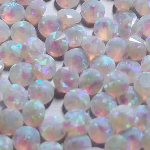 YZ Factory sell all shape Bulk loose opal SemiPrecious gemstone Round diamond cut Natural Ethiopian Opal