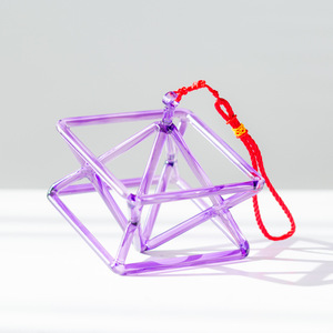 Pirámide Cantante de Cristal Morado Merkaba, Estrella Grande de Cuarzo, Instrumento de Sanación con Terapia de Sonido - Product Image 2