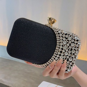 Nouveau 2024 Sac de Soirée de Luxe pour Femme, Pochette Cosmétique Carrée à Diamants Étincelants pour Rouge à Lèvres - Product Image 1