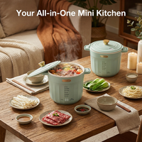 Casserole électrique multifonctionnelle portable à micro-pression avec revêtement céramique antiadhésif pour la maison