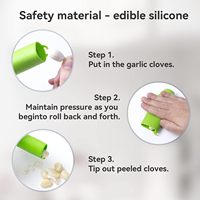 Éplucheur d'ail en forme de tube facile à utiliser Rouleau en silicone Éplucheur d'ail à l'ail durable de qualité alimentaire