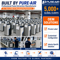 Extracteurs de fumée laser Pure-Air PIPS PA-DS2400i équipés de capteurs d'odeurs PM1.0, VOC, O3, HCl pour la découpe/gravure/marquage laser