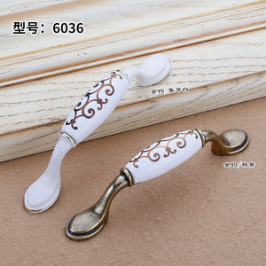 European Style Marble Cabinet Handle 6036 Zinc Alloy Durable Furniture Hardware Drawer Pull - Product Image 2