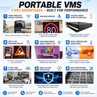 Panneau d'affichage à messages variables (VMS) hydraulique pliable Wideway, écran d'affichage de signalisation routière monté sur véhicule pour camions, certifié CE