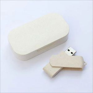 Memoria USB Personalizable con Logotipo, Biodegradable, de Paja de Trigo, Estilo Set, Expansión de Almacenamiento para Computadora, para Promociones Empresariales - Product Image 4