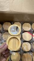 Miroir compact rond en bambou avec fermeture magnétique, miroir de poche pliable portable pour les voyages, miroir de maquillage en bois naturel