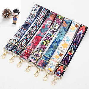 Bretelles réglables en polyester de style ethnique Nouveau style Imprimé Armure Bandoulière pour sacs Gaufrage Impression Crochet Accessoire - Product Image 2