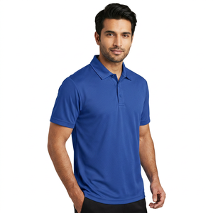 Polo à manches courtes pour homme, coupe ajustée, style décontracté, respirant, avec logo personnalisé, vente en gros - Product Image 1