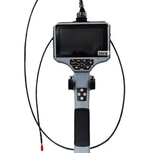 带2毫米探头透镜的柔性工业视频内窥镜，1Mt工作电缆，5英寸液晶显示器，钨编织管