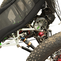 Quad à pédales tout-terrain à pneus larges pour l'exploration en plein air, quad à pédales multifonctionnel à assistance électrique à 4 roues