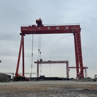 Grue portique de construction navale certifiée CE de 150 tonnes pour le levage de blocs de navires, l'assemblage de navires et la construction marine