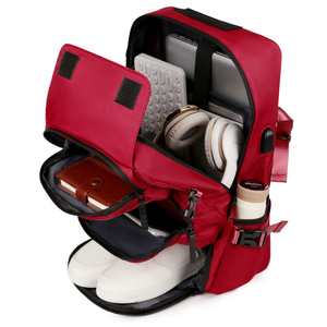 Commercio all'ingrosso della fabbrica alla moda impermeabile zaino per Laptop bagnato USB caricabatterie da <span class=keywords><strong>trekking</strong></span> borsa per compartimento per scarpe con cerniera lettera - Product Image 5