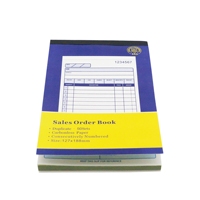 Carnet de reçus autocopiants à couverture rigide de 7 pouces, 3 feuillets, blanc et jaune, avec logo personnalisé pour les transactions et les appels de service